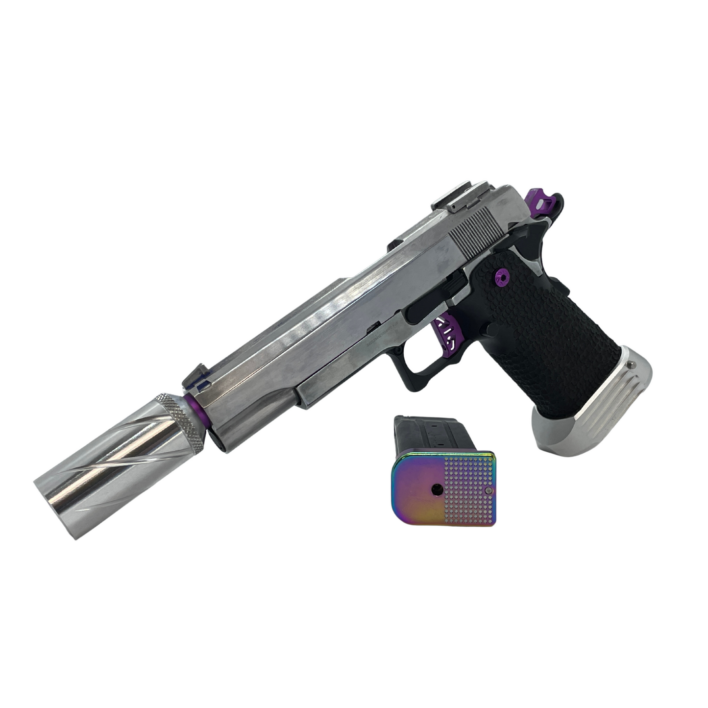 Kundenspezifische „Chrome“ G/E Hi-Capa 5.1 Gaspistole – Gel Blaster