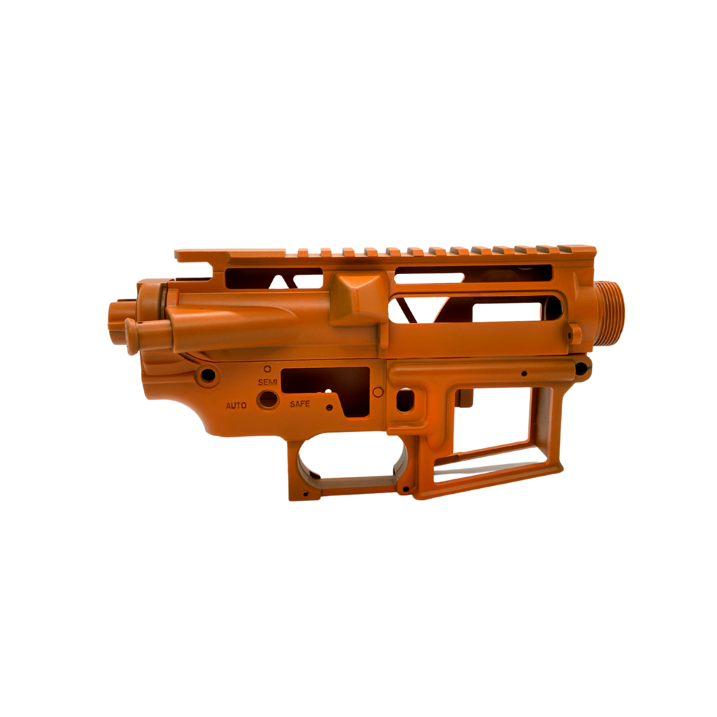 Kundenspezifisch lackierter CNC-V2-Empfänger „Transparent Orange“ für Gel Blaster