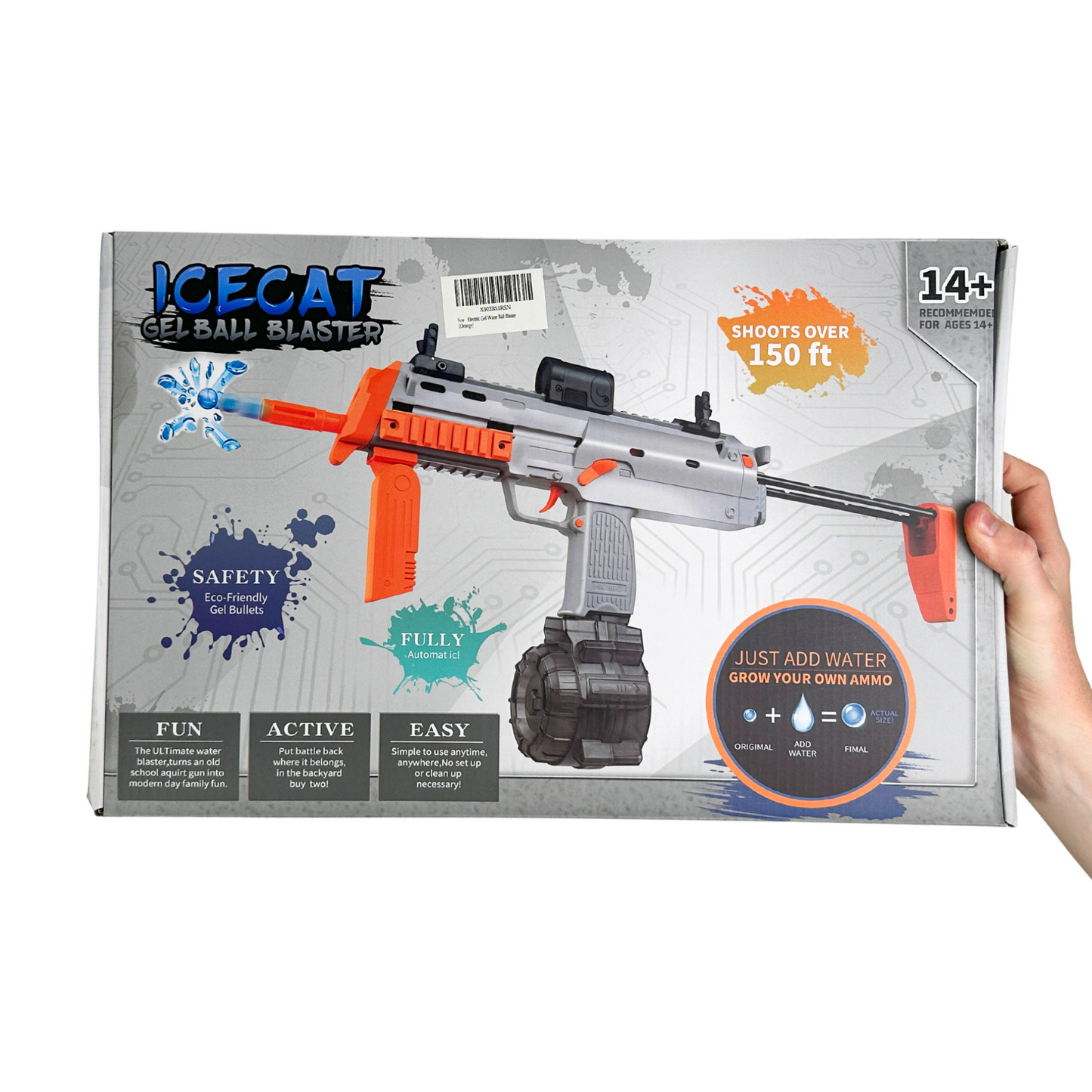 (Orange) ICECAT HK-MP7 Elektro-SMG – Gel-Blaster