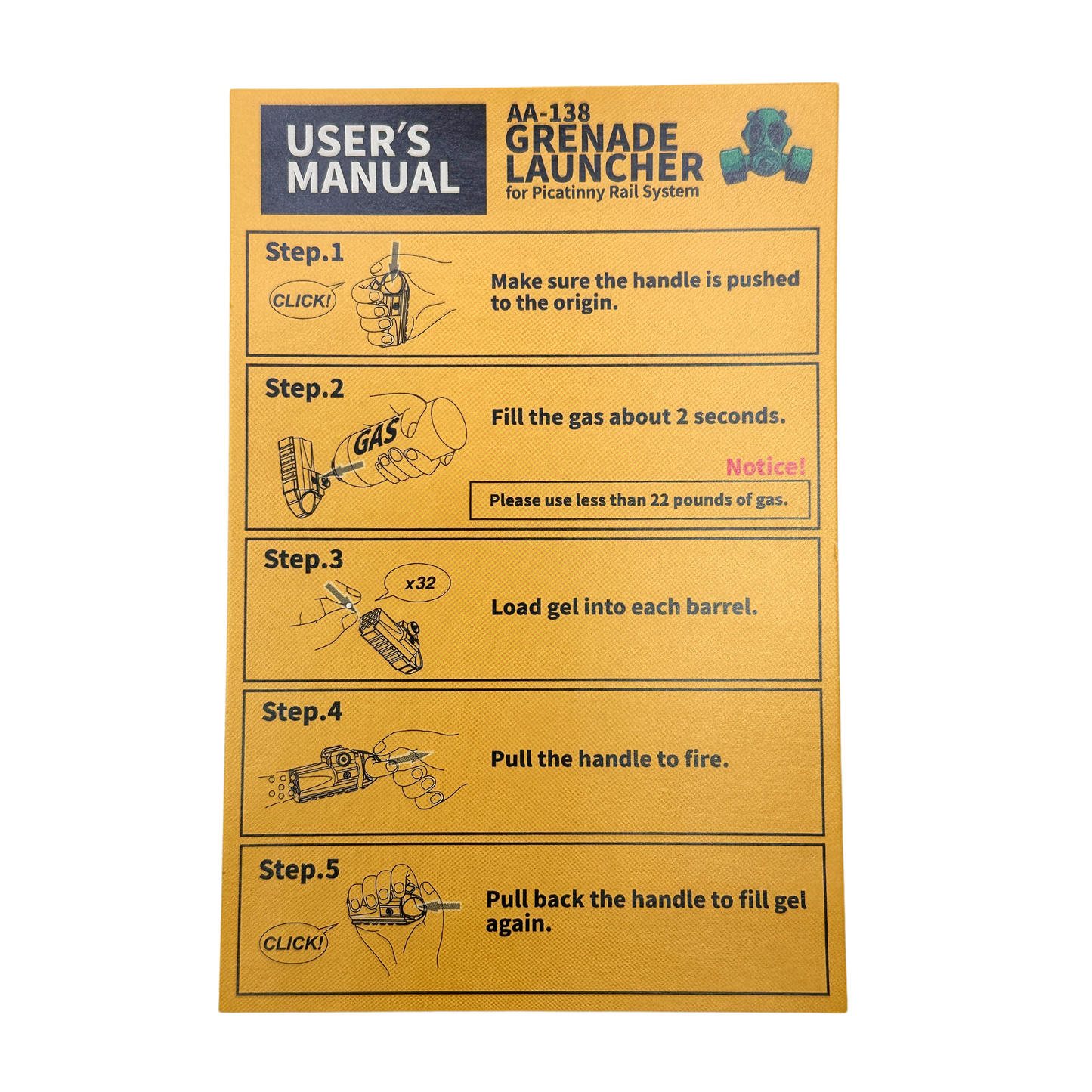 G-138 Mini Green Gas Launcher