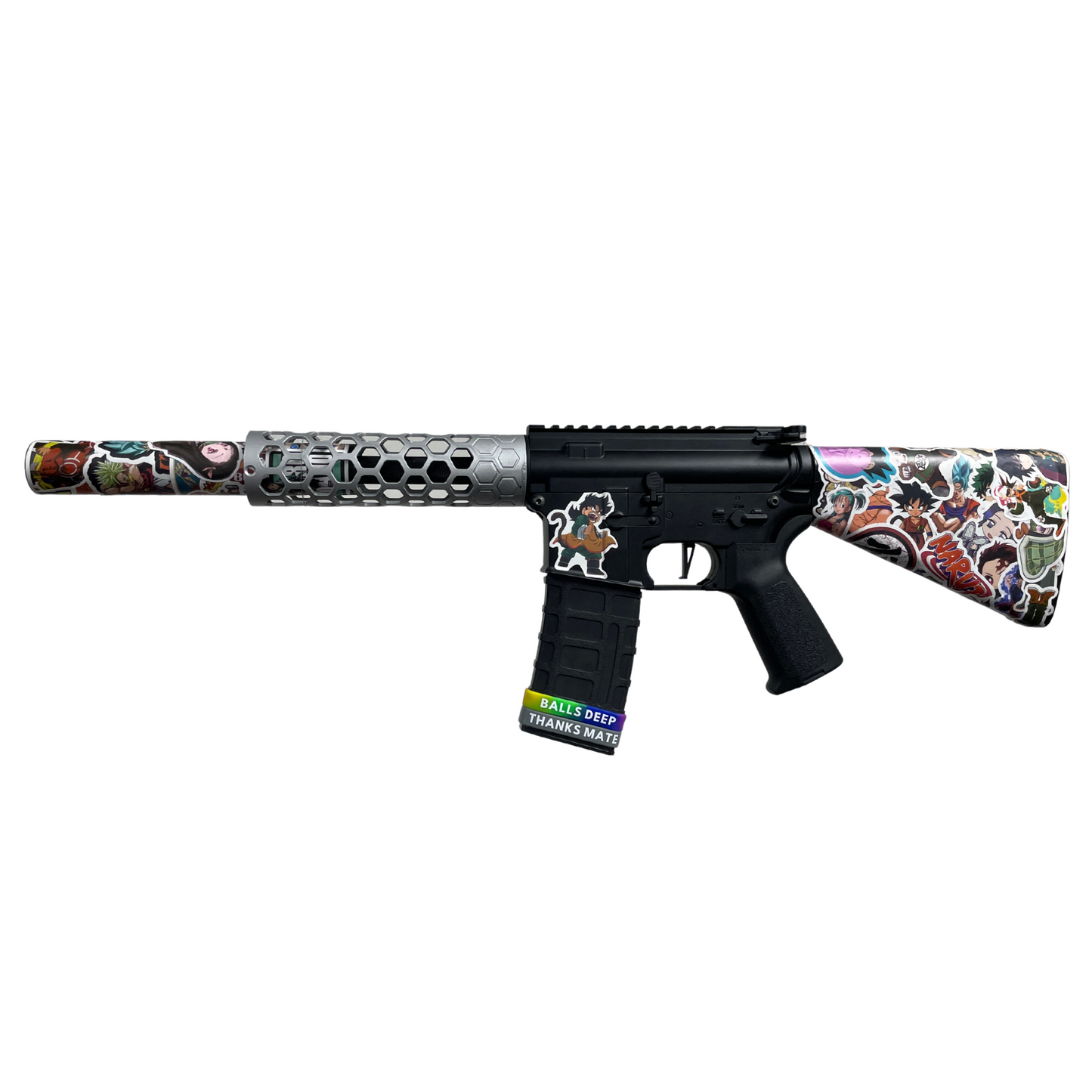 „Anime Sticker Bomb“ GBG Custom – Gel Blaster (Metall)