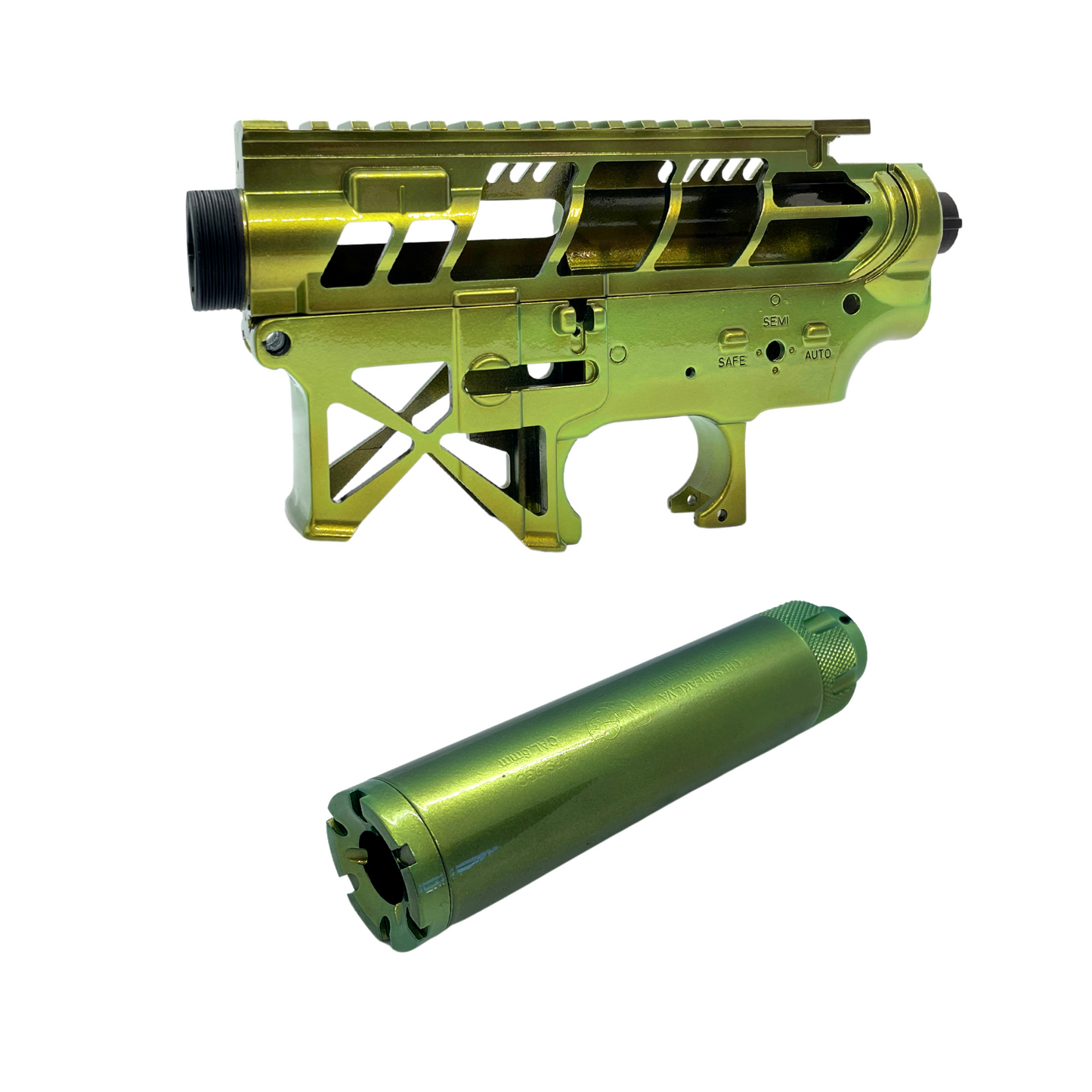 GBG Custom V2 Empfänger- und Schalldämpfer-Kit in Perlglanz-Limettengrün