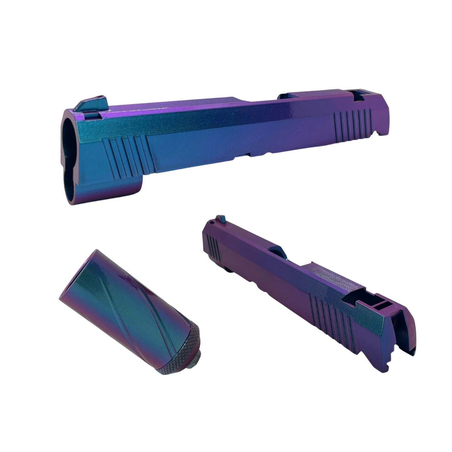 G/E 4.3 Color Shift Metallschlitten- und Pistolenunterdrücker-Kit