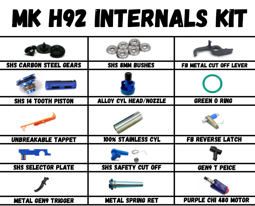 MK H92 Komplettes internes Kit (Silber-Verkabelungsset im Lieferumfang enthalten)