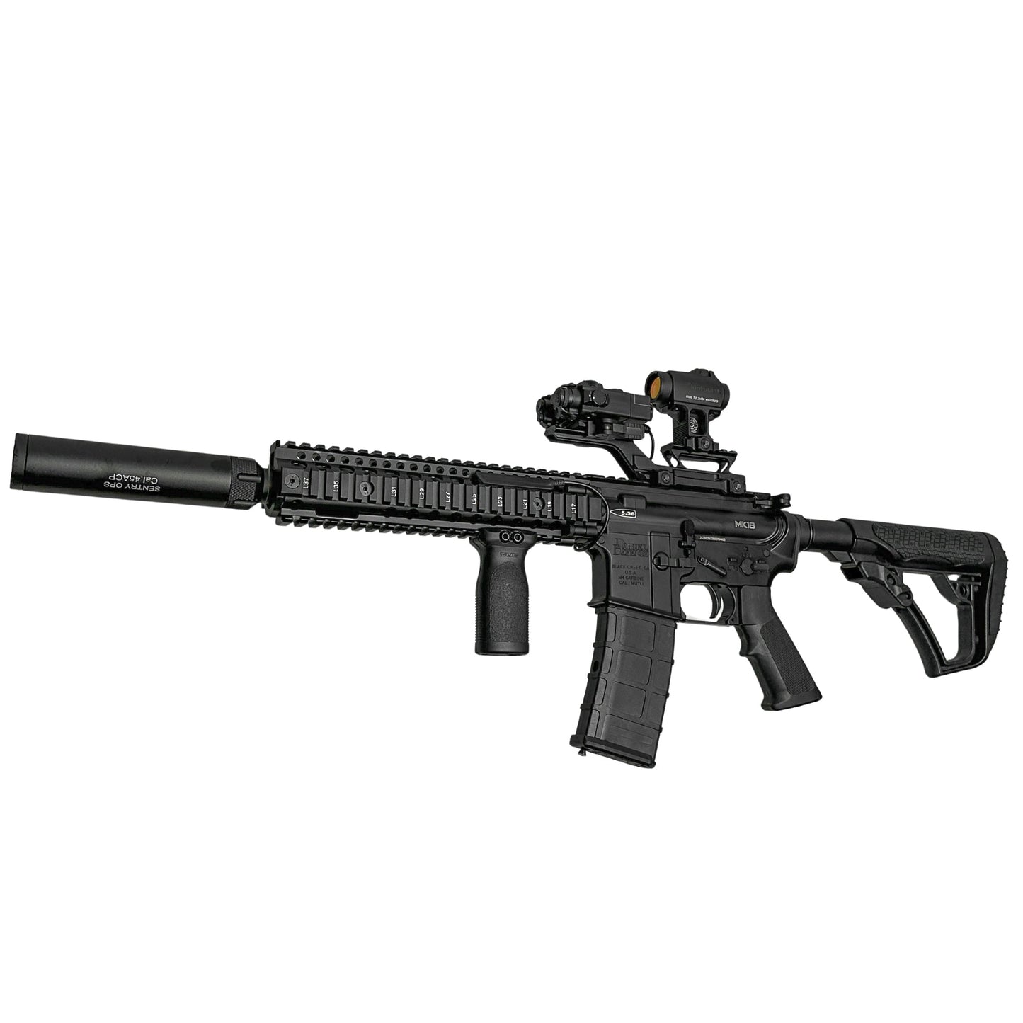 Kundenspezifisches „Night Eagle“ GBBR MK18 Marksman Gas Blow Back Rifle – Gel Blaster