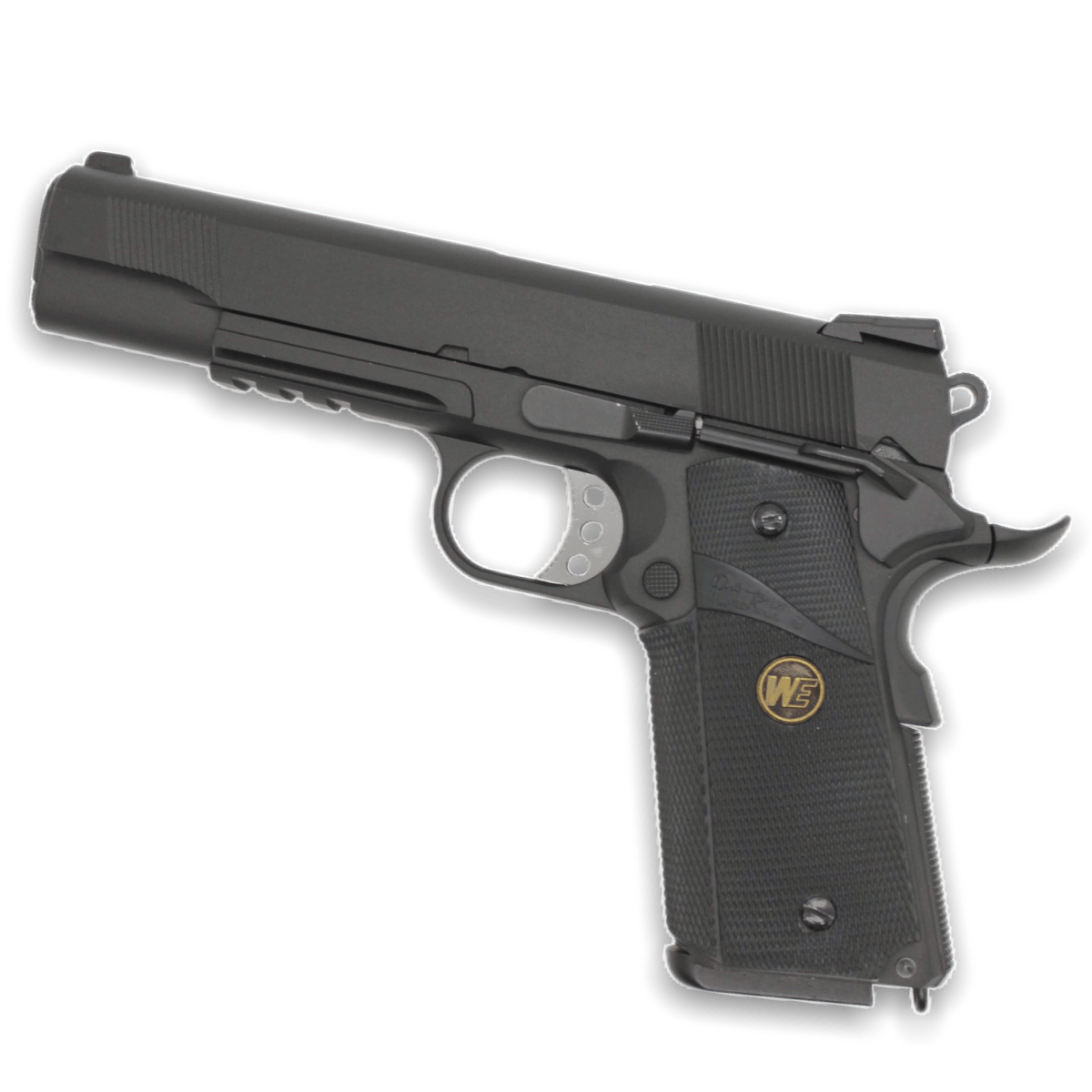 „CQB Master“ WE Tech 1911 MEU Gelsoft Gas Blowback Pistole – Schwarz + Schienenversion