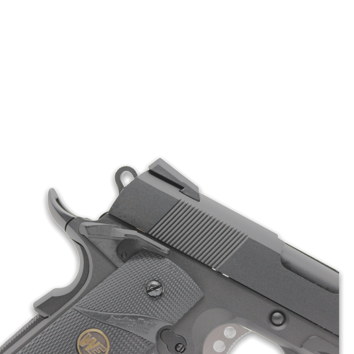 „CQB Master“ WE Tech 1911 MEU Gelsoft Gas Blowback Pistole – Schwarz + Schienenversion