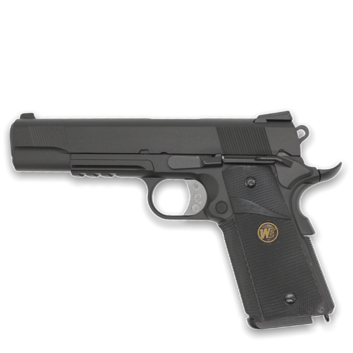 „CQB Master“ WE Tech 1911 MEU Gelsoft Gas Blowback Pistole – Schwarz + Schienenversion