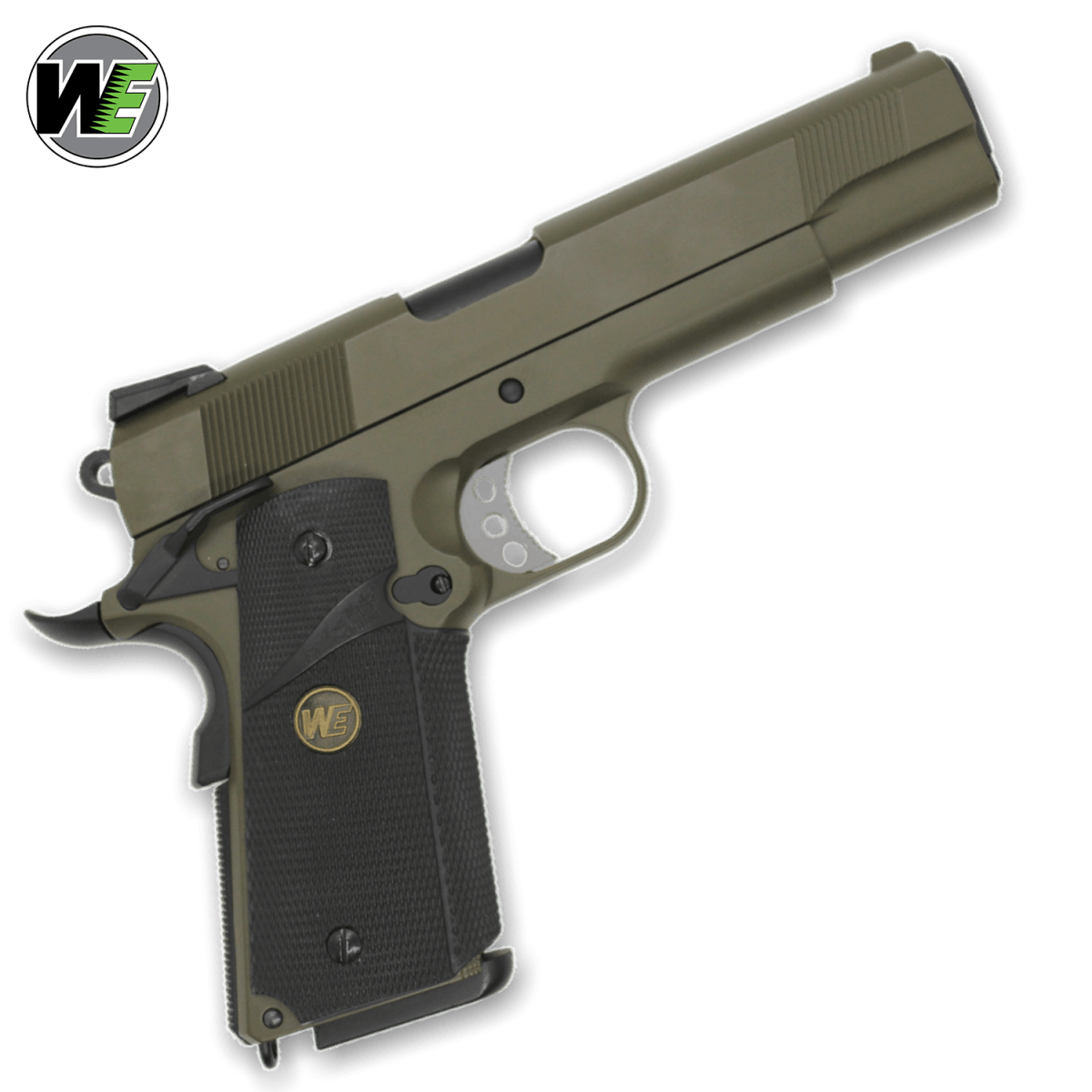 „CQB Master“ WE Tech 1911 MEU Gelsoft Gas Blowback Pistole – Olive Drab Version