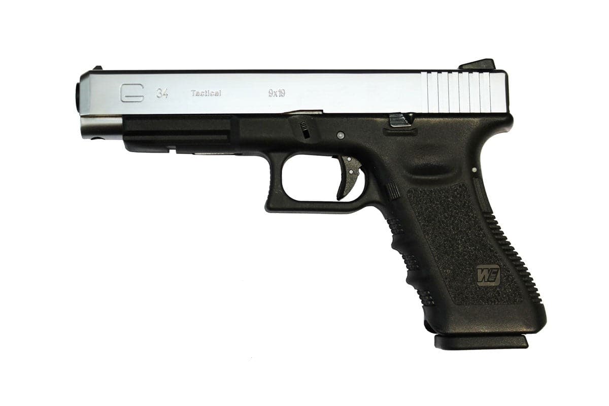 We Tech Glock 34 Gen 3 GBB Pistole – Silber
