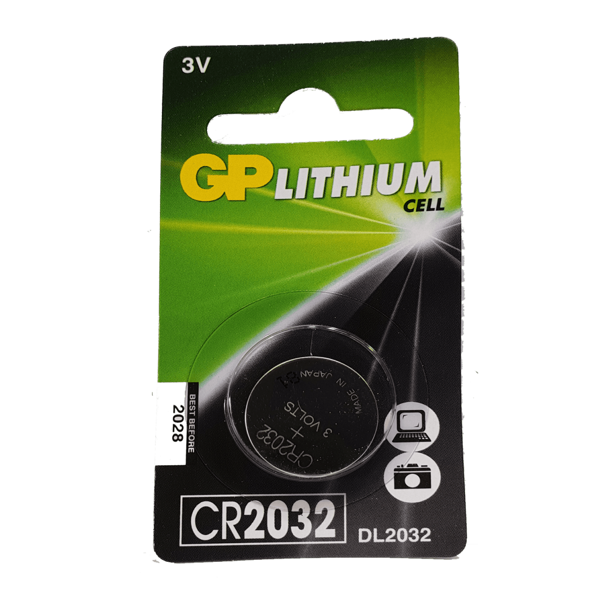 GP Lithiumzelle 3 V CR2032 (DL2032) Batterie