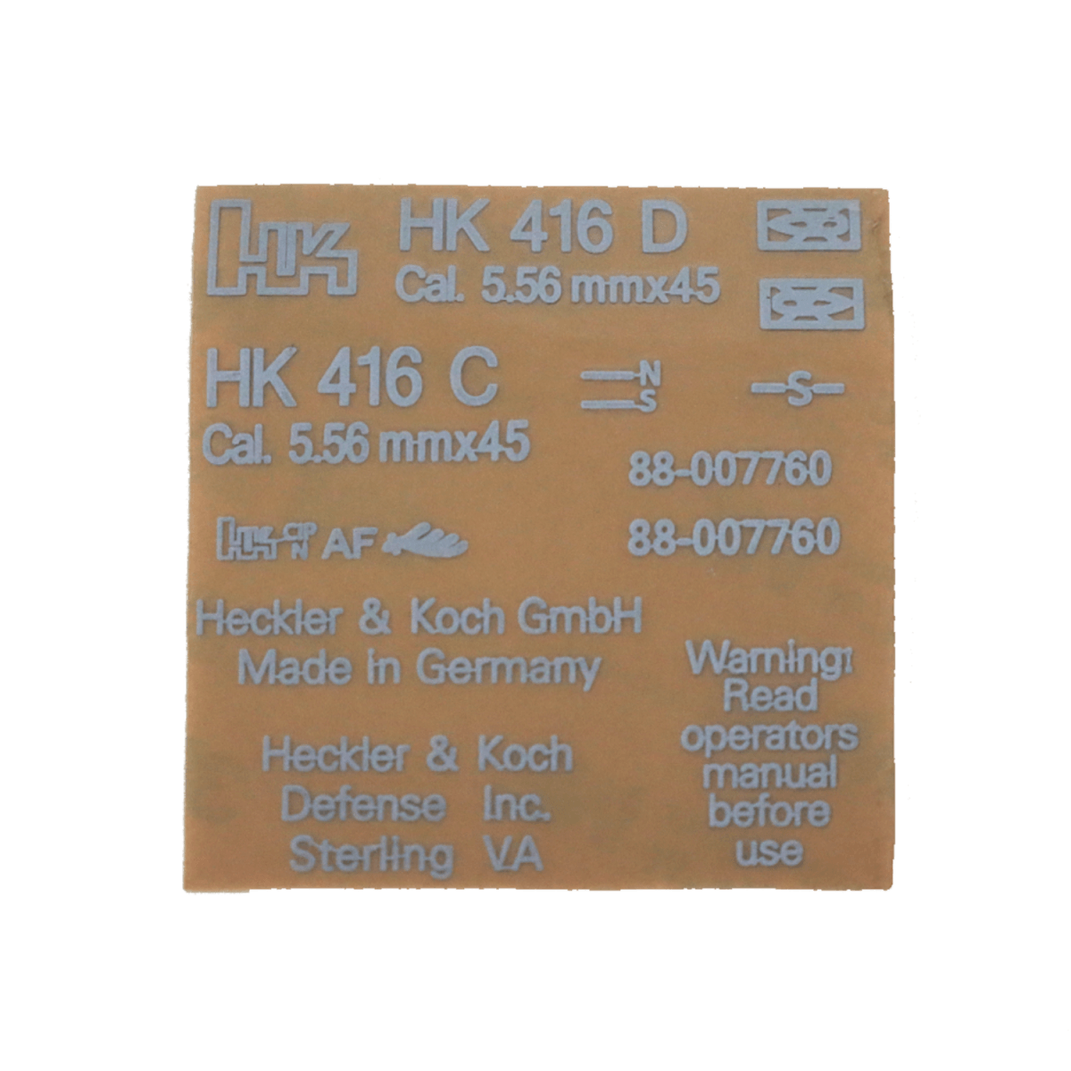 HK416D Aufkleber-Set