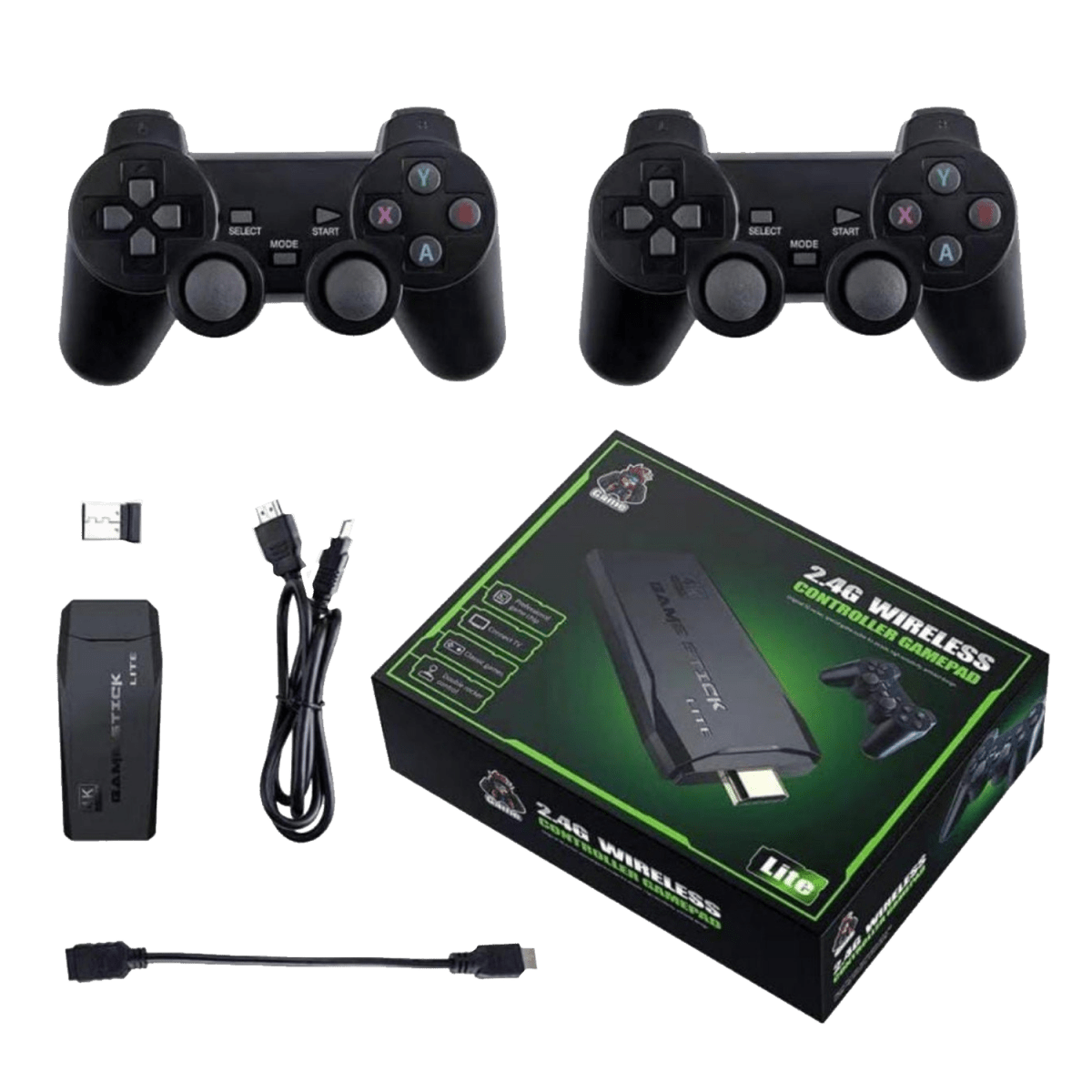 Mini Retro Konsole 64GB Drahtlose Videospielkonsolen 4K HD M8 Game Stick Lite Mit Gamepad Integrierte 20000 + spiele Für PS1/SFC/FC