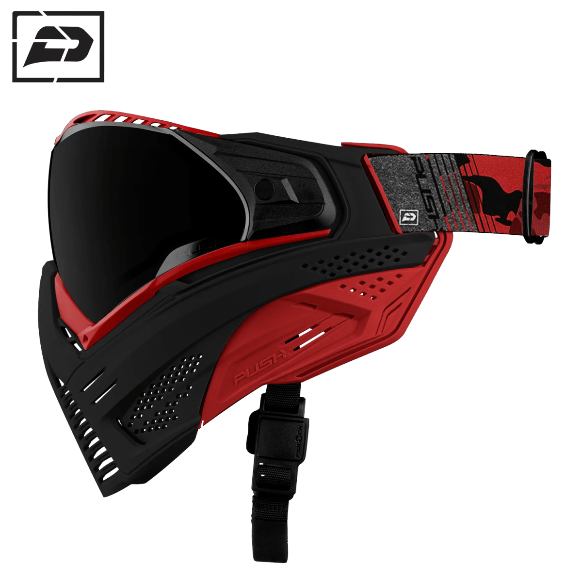 PUSH UNITE GESICHTSMASKE – SCHWARZ ROT
