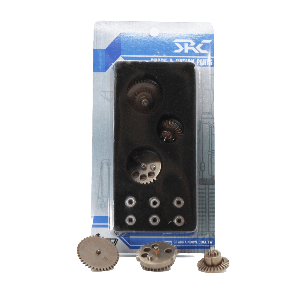 SRC-Stahlzahnradsatz mit 8-mm-Lagern für AEG Gel Blaster