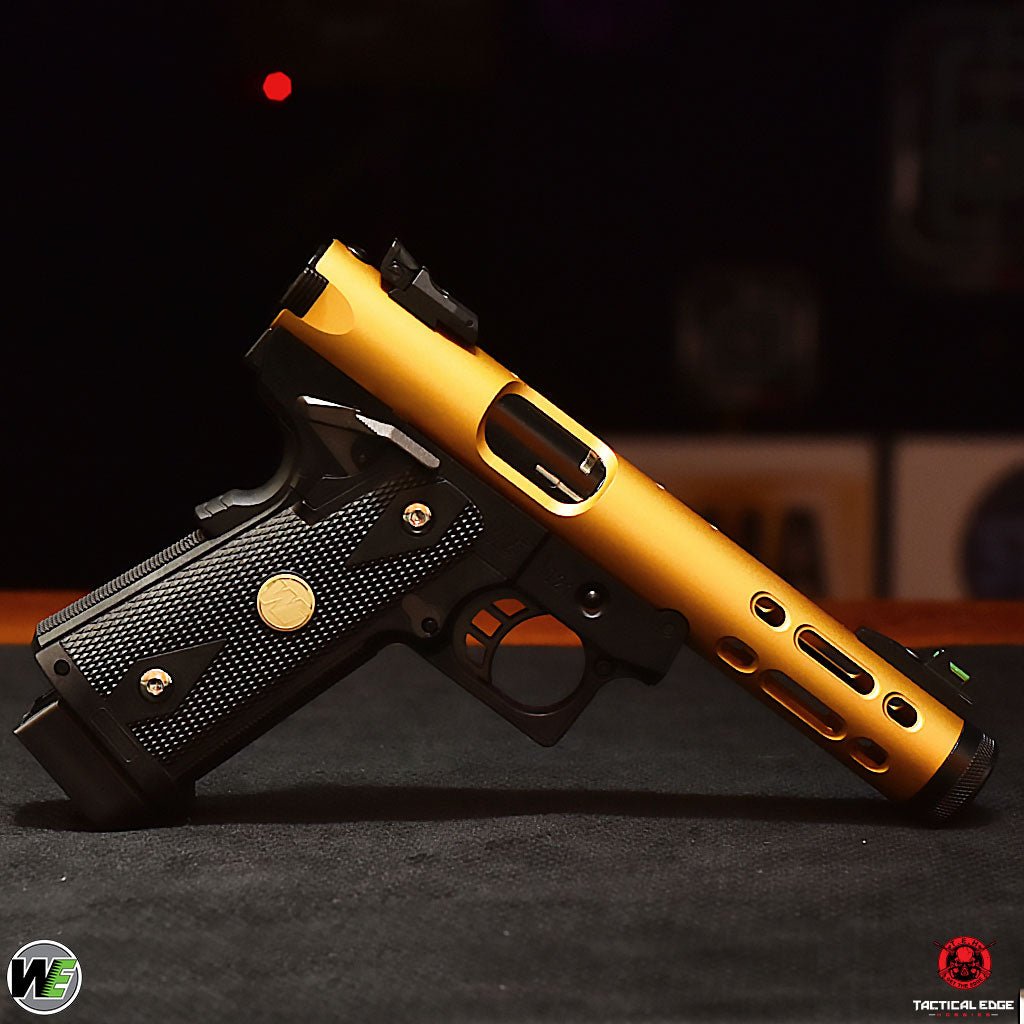WE Galaxy Hi-Capa 5.1 Typ A GBB Pistole – Gold Slide K Rahmen