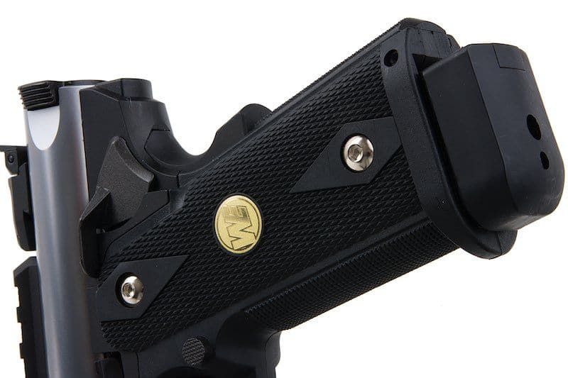 WE Galaxy Hi-Capa 5.1 Typ A GBB-Pistole – silberner Slide-K-Rahmen