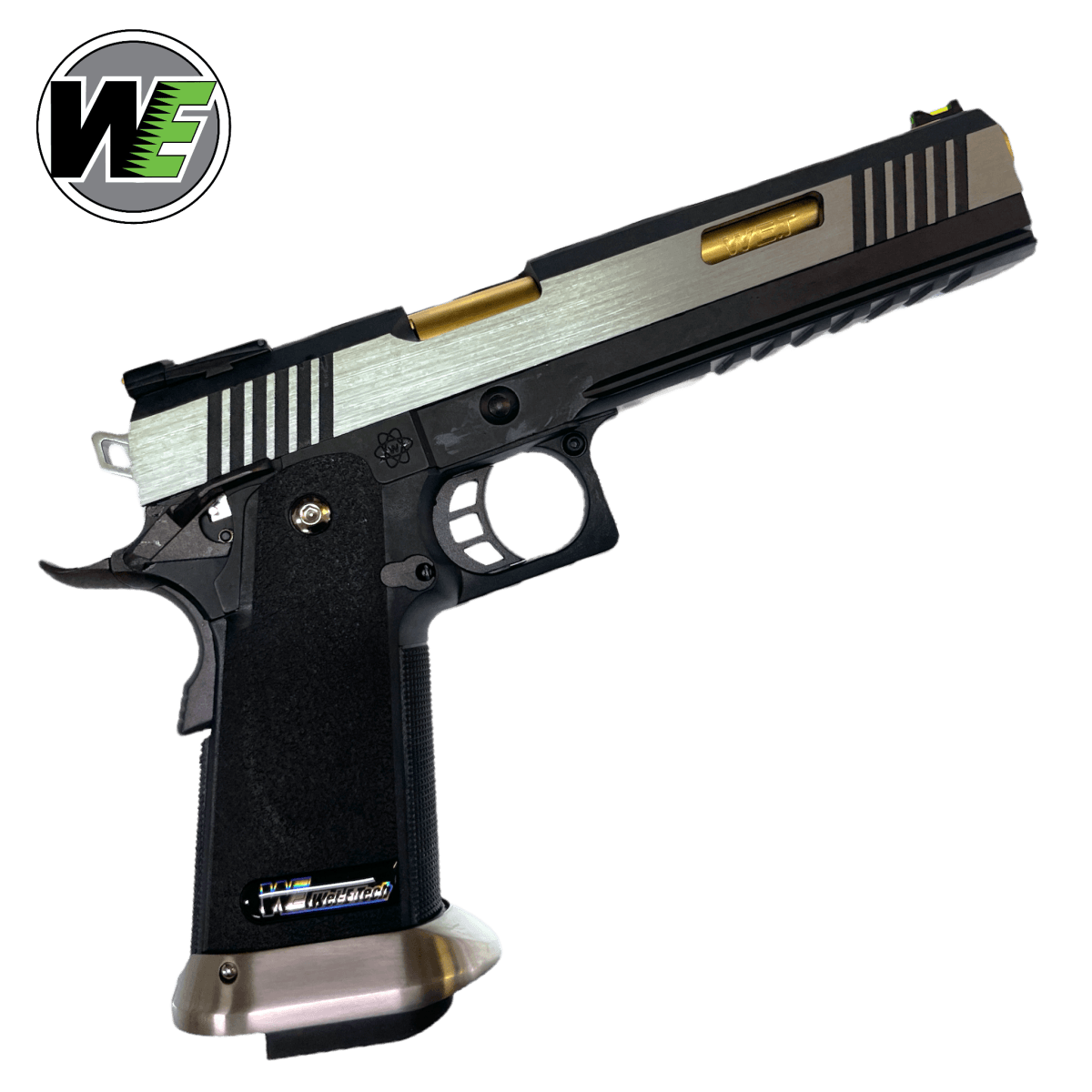 We Tech 6" Irex Hi-Capa Vollautomatische Gas-Blowback-Gel-Blaster-Pistole – Zweifarbig/Gold