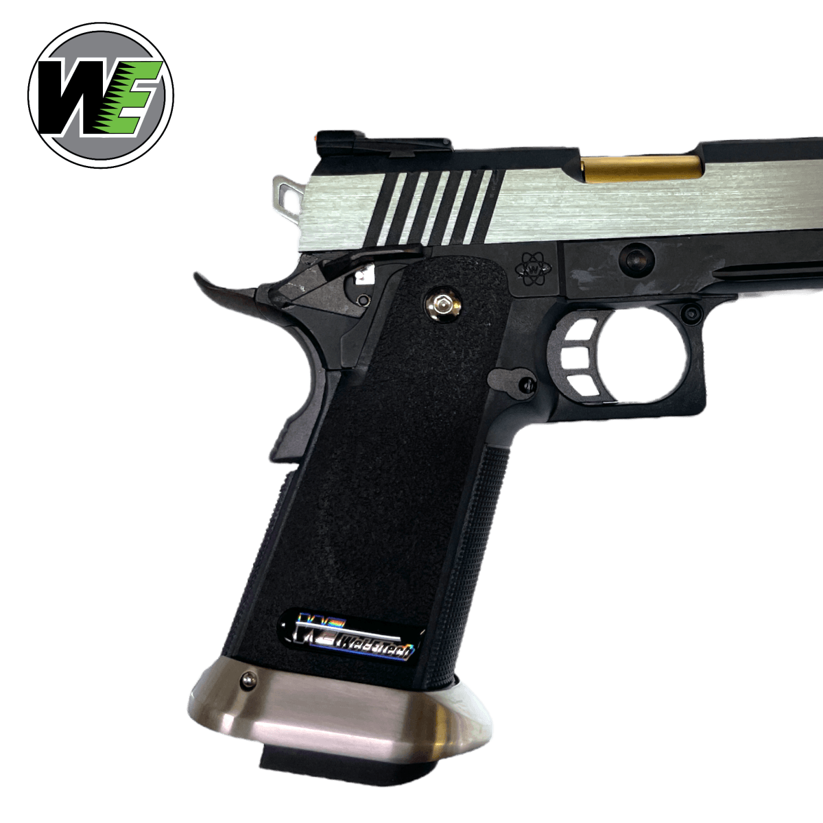 We Tech 6" Irex Hi-Capa Vollautomatische Gas-Blowback-Gel-Blaster-Pistole – Zweifarbig/Gold