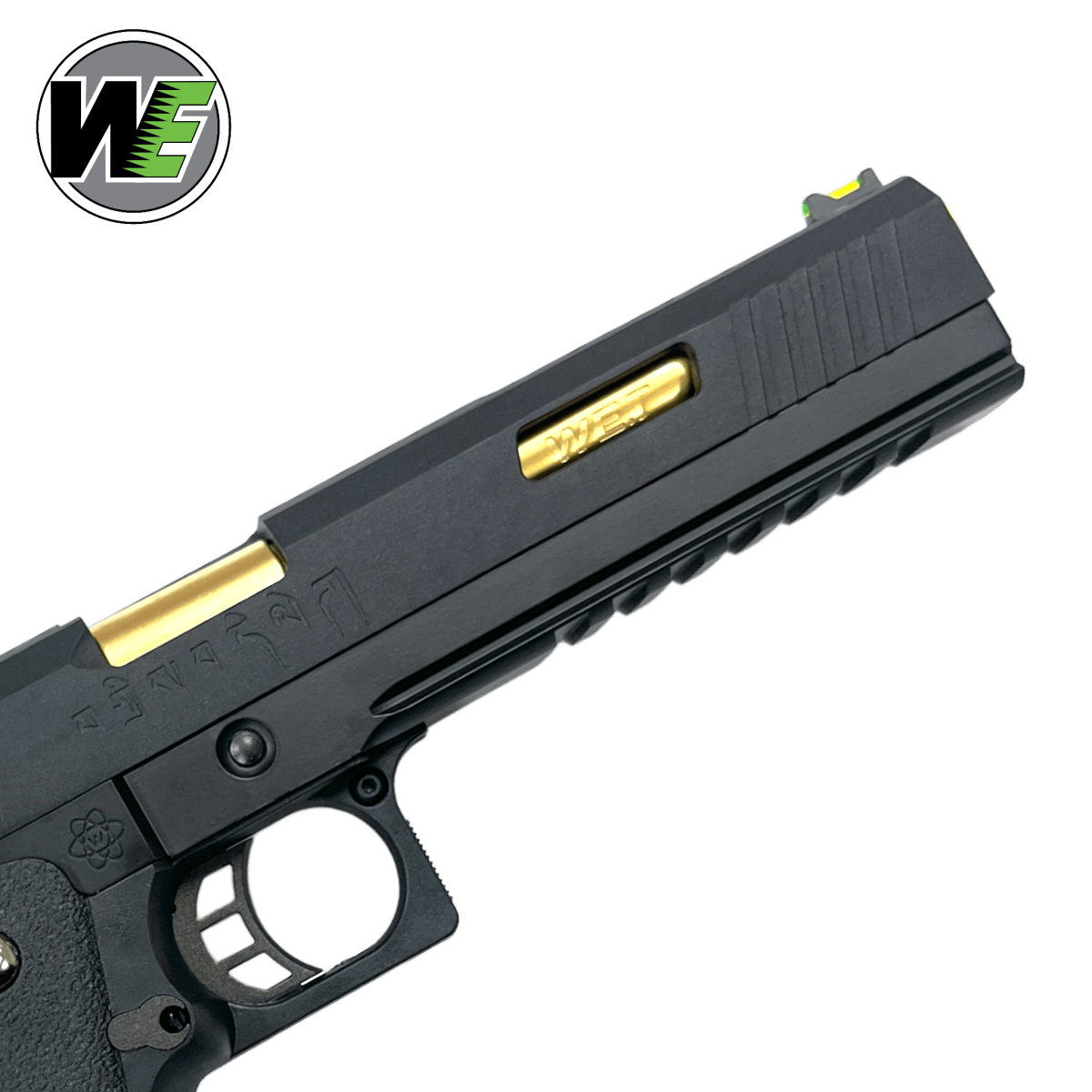We Tech 6" Irex Hi-Capa Gas Blowback Gel Blaster Pistole - BLK/GD mit Markierungen