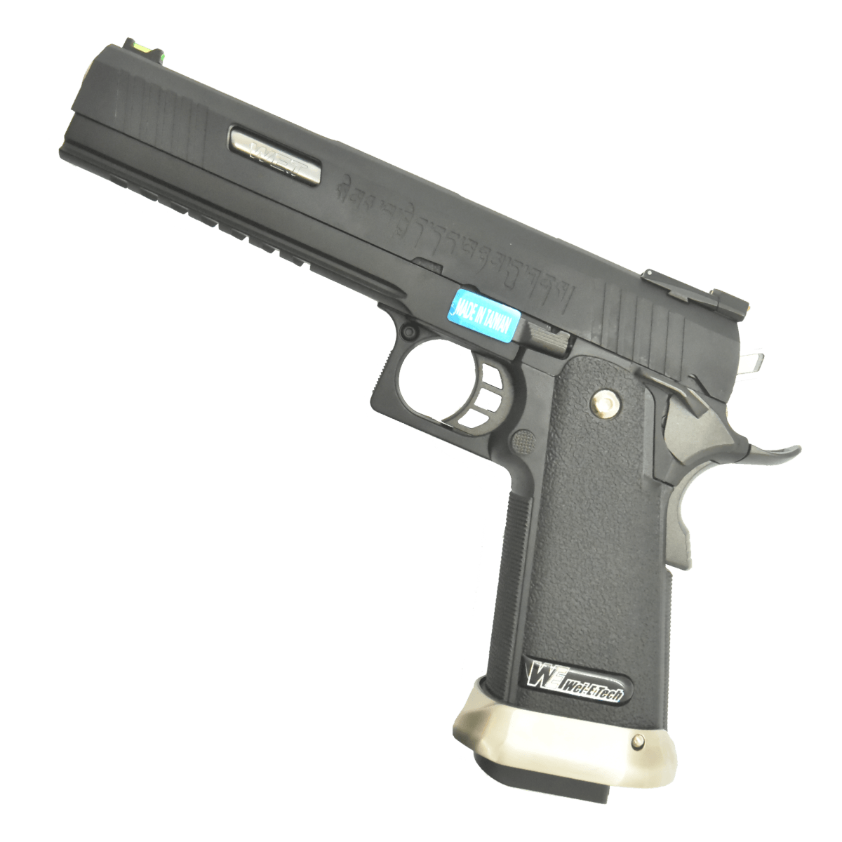 We Tech 6" Irex Hi-Capa Gas Blowback Gel Blaster Pistole - BLK/SV mit Markierungen