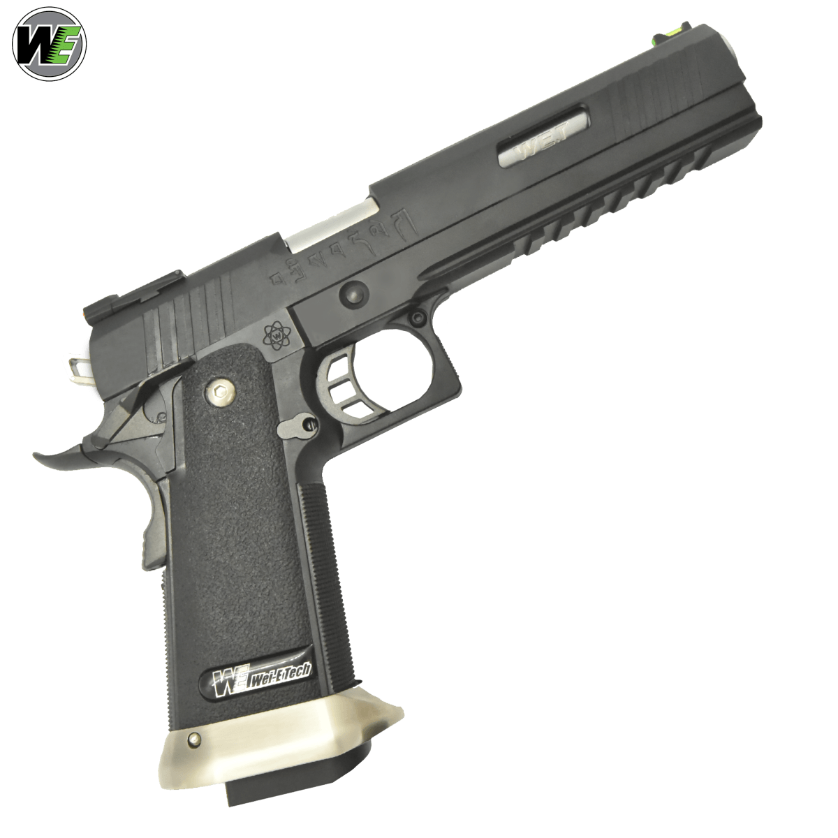 We Tech 6" Irex Hi-Capa Gas Blowback Gel Blaster Pistole - BLK/SV mit Markierungen