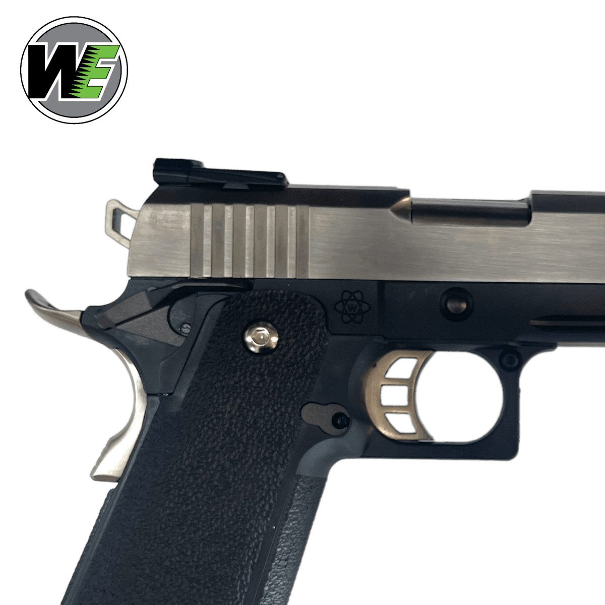WE-Tech Hi-Capa 5.1 WET T-Rex Gas Blowback Gel Blaster Pistole – Silber – ohne Markierungen