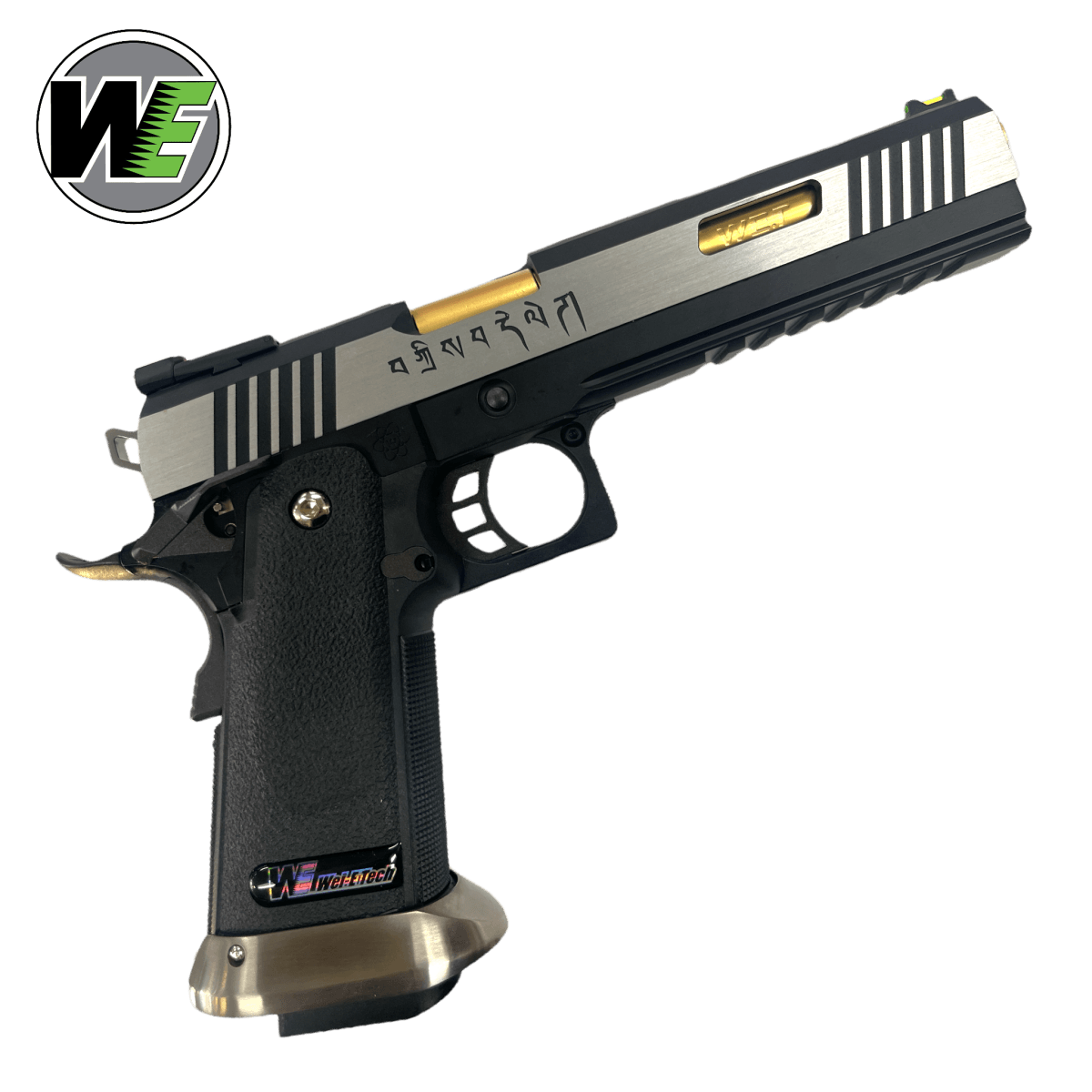 WE-Tech Hi-Capa 6" T-Rex „Force" Competition Vollautomatische Gas-Blowback-Gel-Blaster-Pistole – Schwarz/Gold