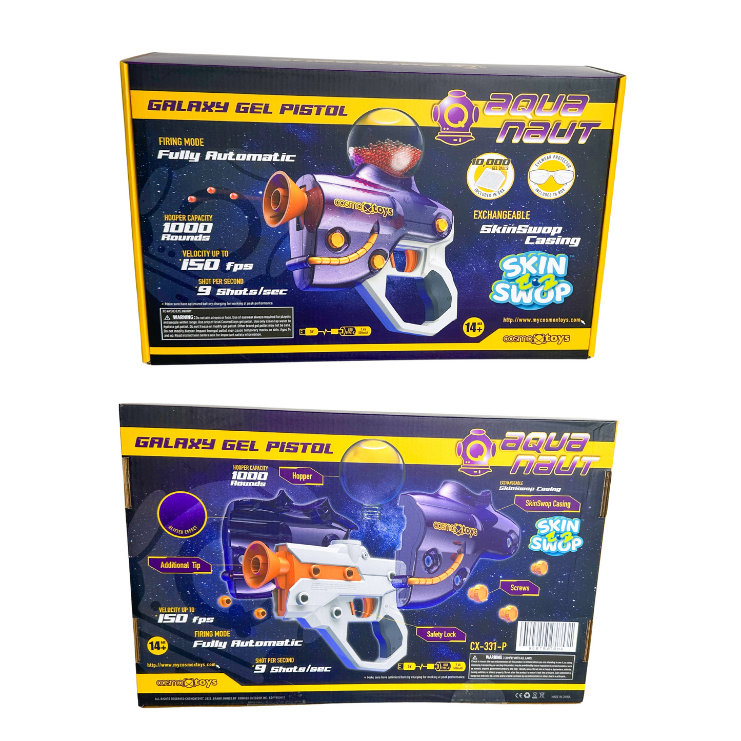 CosmoX Aquanaut Sci-Fi-Pistole – Gel-Blaster (lila)