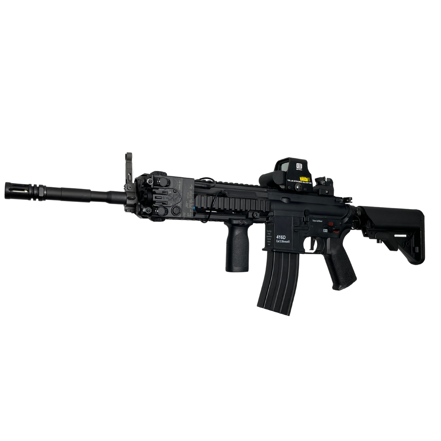 Maßgeschneiderter taktischer Gel-Blaster „416D“.