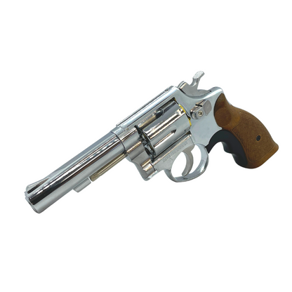 Double Bell Stubby M10 Chrome Green Gas Revolver – Gel Blaster
