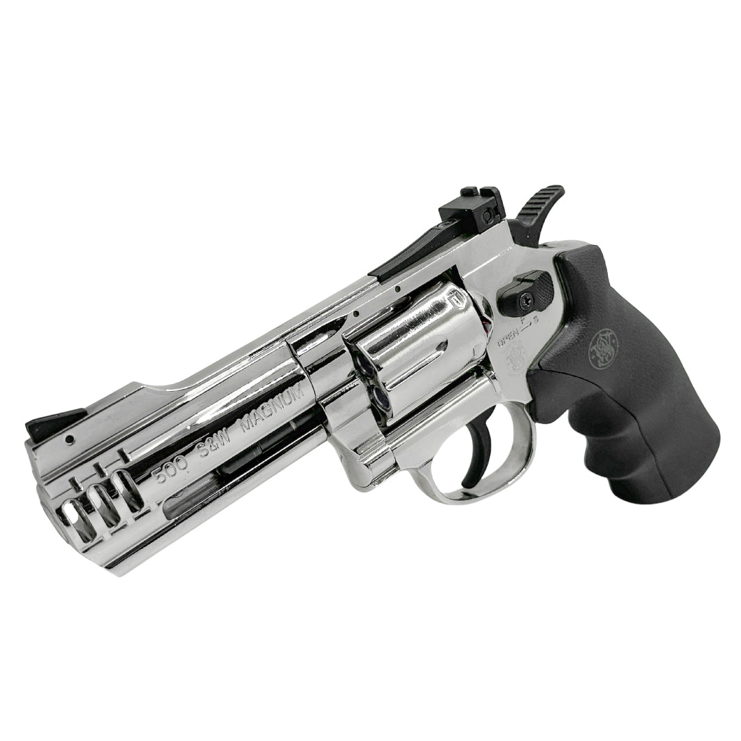 Vollmetall-CO2-Revolver S&W 357 aus Chrom