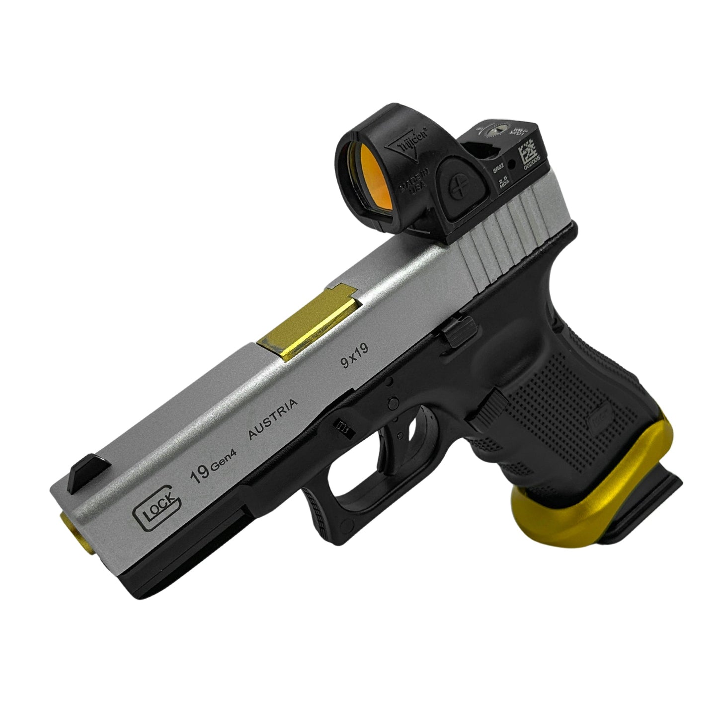 G19 „Silver Strike“ Custom-Wettkampfpistole – Gel Blaster