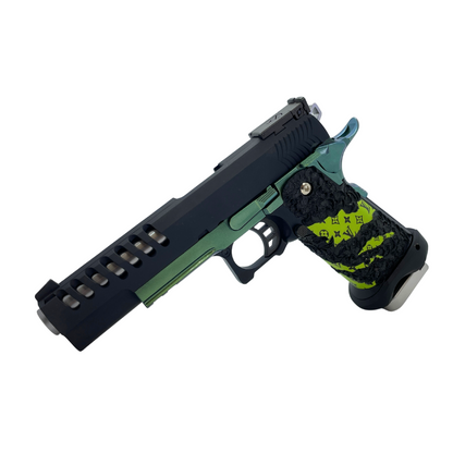 „Leveled“ GBG Custom Green Gas Pistole – Gel Blaster