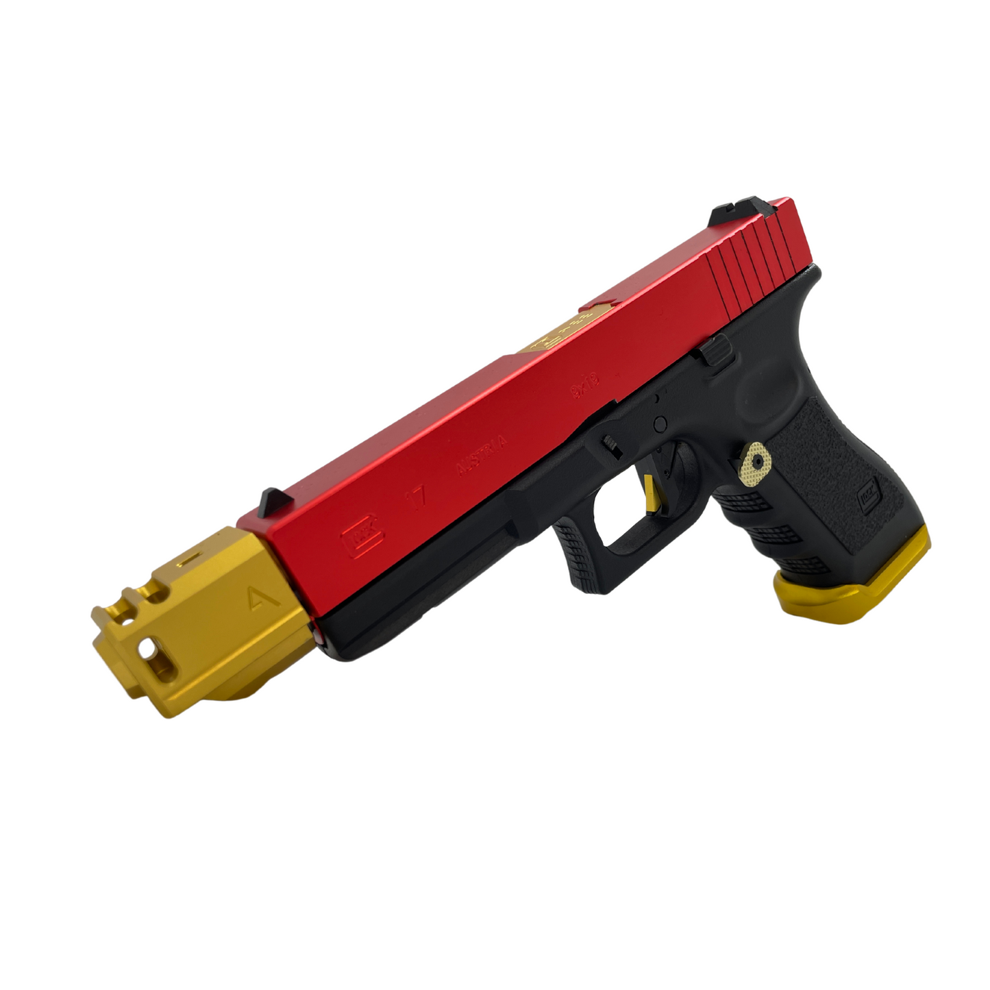 Kundenspezifische „Fireball“ G17 Metall-Gas-Blowback-Pistole – Gel-Blaster