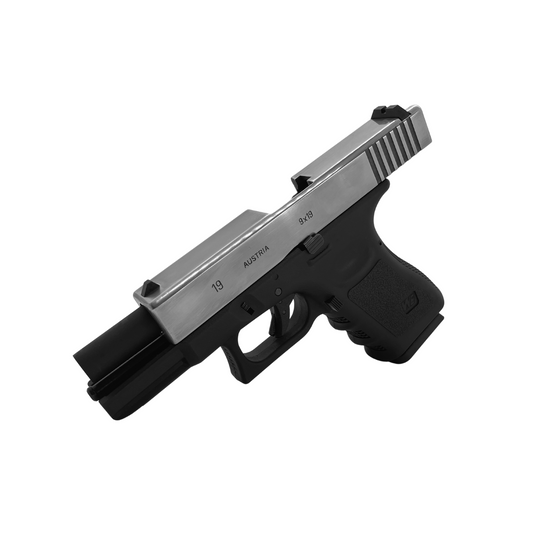 Maßgeschneiderte polierte Folie WE Tech G19 Metall-Gas-Blowback-Pistole – Gel-Blaster