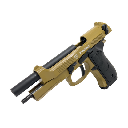 Tan Double Bell M92 Metal Green Gas Blowback Pistole – Gel Blaster