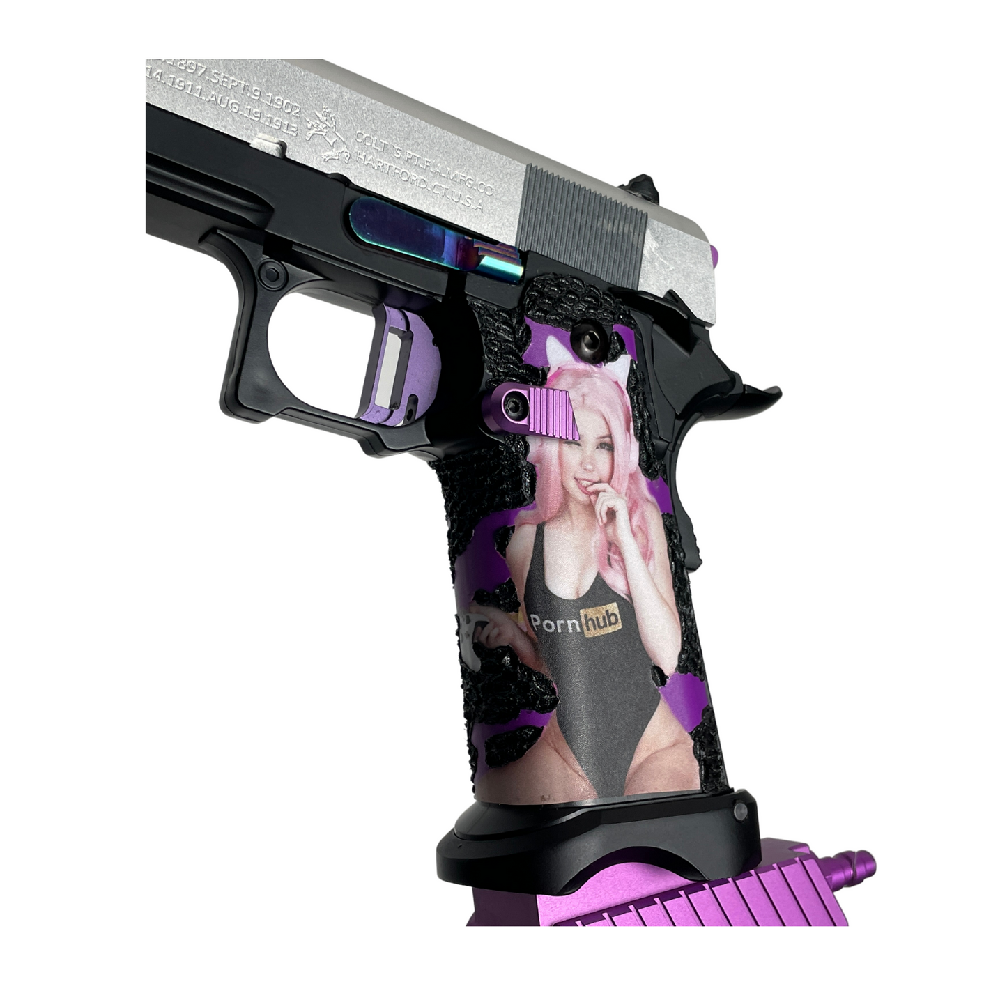 „Belle Delphine“ 1 von 1 Custom Competition Hi-Capa Gaspistole HPA Kit – Gel Blaster