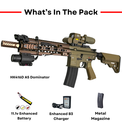 „HK416D A5 Dominator“ Comp GBG Custom – Gel Blaster (Metall)