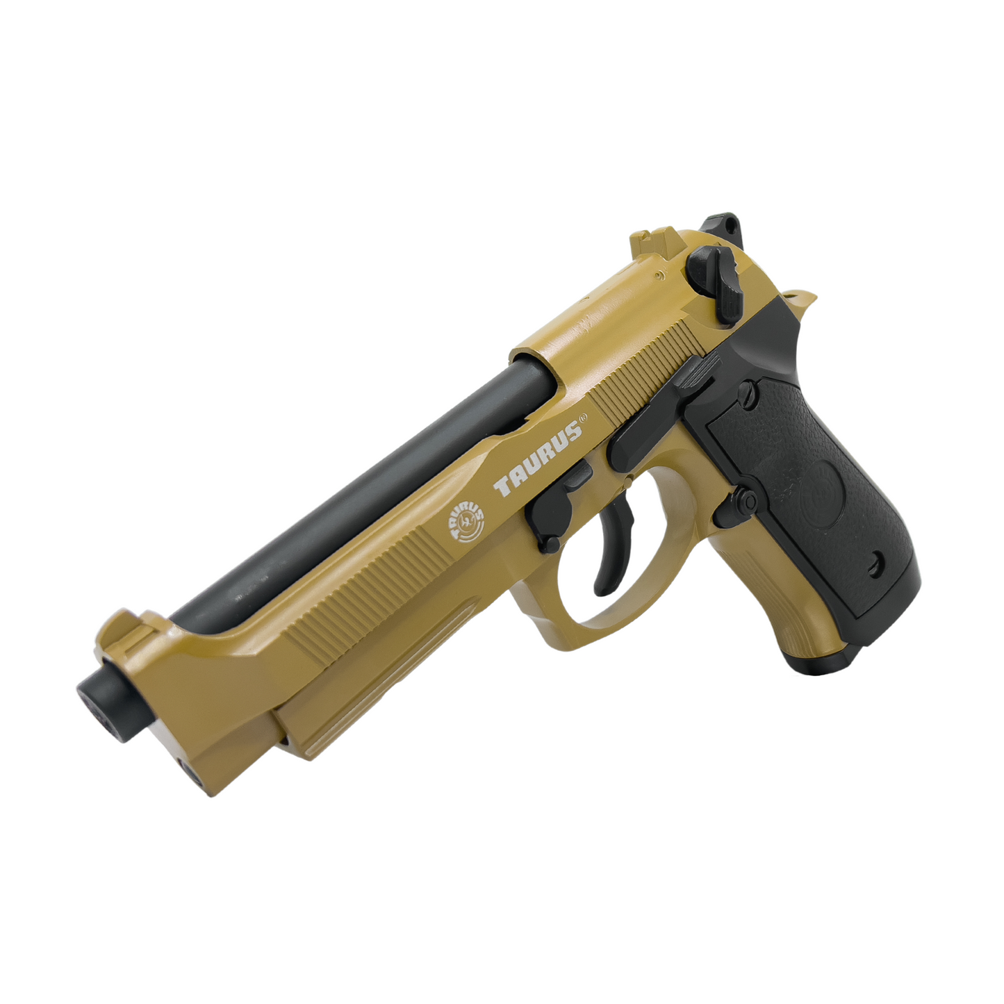 Tan Double Bell M92 Metal Green Gas Blowback Pistole – Gel Blaster