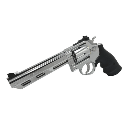Chrome Double Bell 357 Green Gas Dirty Sanchez Revolver – Gel Blaster