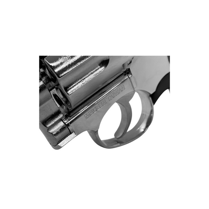 Double Bell Stubby M10 Chrome Green Gas Revolver – Gel Blaster