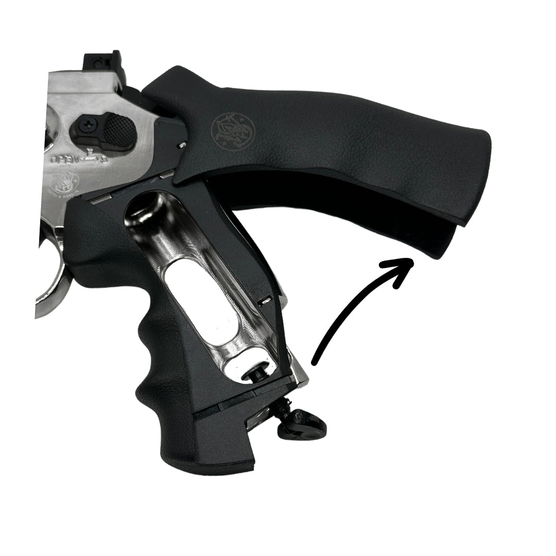 Vollmetall-CO2-Revolver S&W 357 aus Chrom