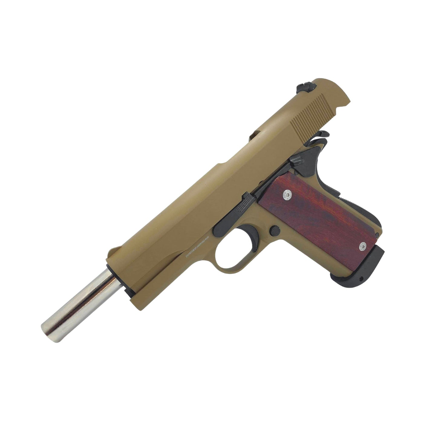 Custom Wooden Grip G/E 3306 Classic Tan 1911 Gaspistole – Gel Blaster (Grünes Gas)