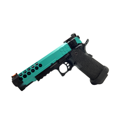 Aqua Custom Painted G/E G3399 Hi-Capa Hex Green Gaspistole – Gel Blaster