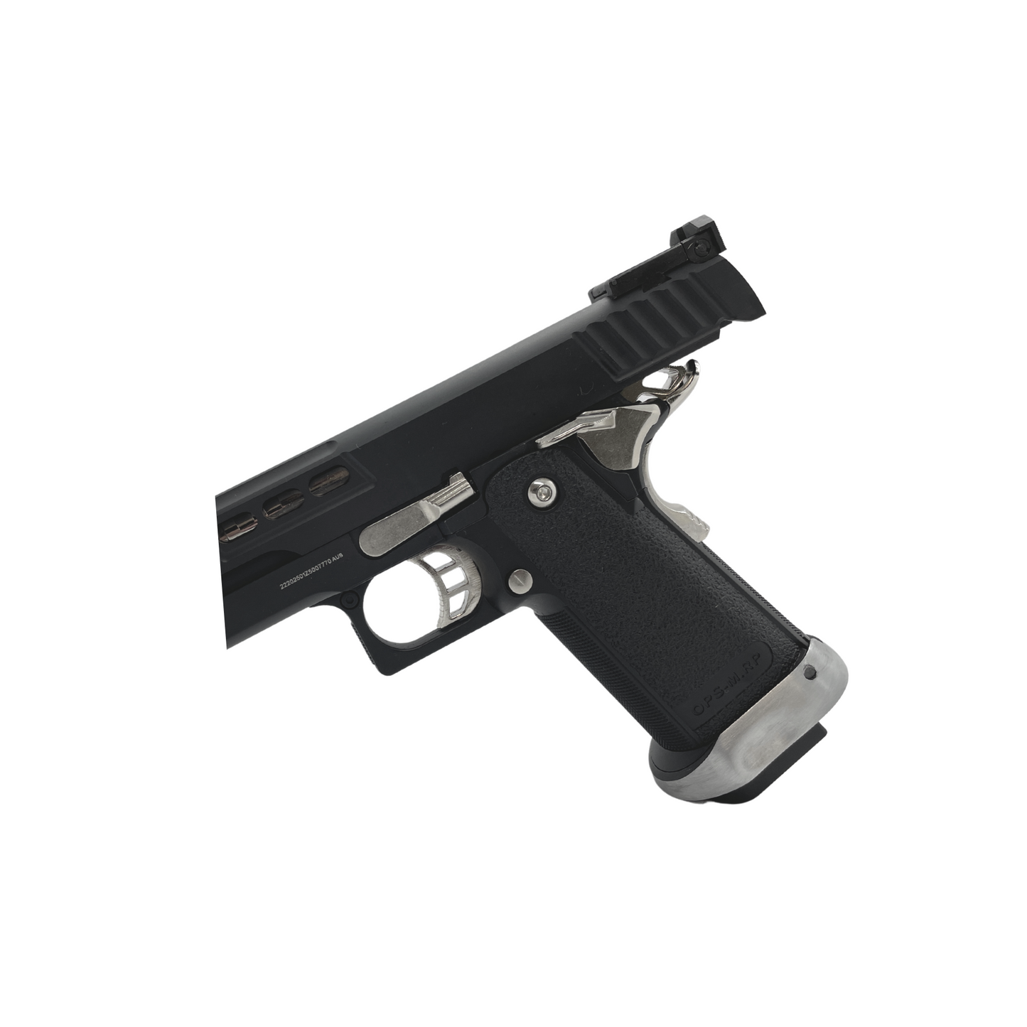 Kundenspezifische GMX „Black & Silver“ G/E Hi-Capa 5.1 Gaspistole – Gel Blaster