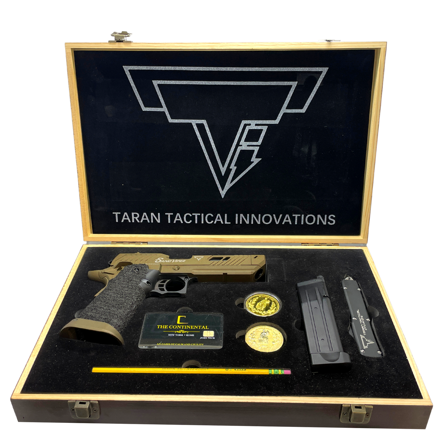 John Wick 4 „Luxury Edition“ TTI Hi-Capa (3355) Sand Viper Box Set – Gel Blaster