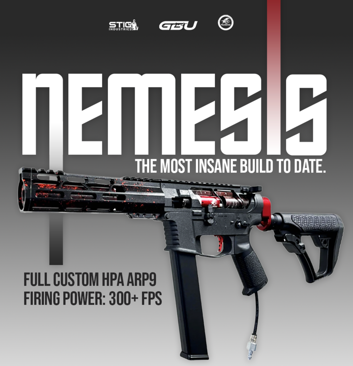 „Nemesis“ GBG Custom ARP9 – HPA Gel Blaster