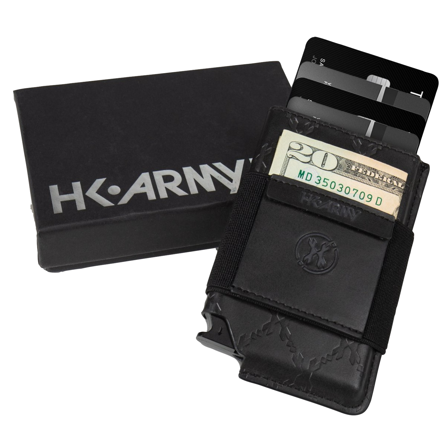 HK Army Switch-Geldbörse – Monogramm – Schwarz