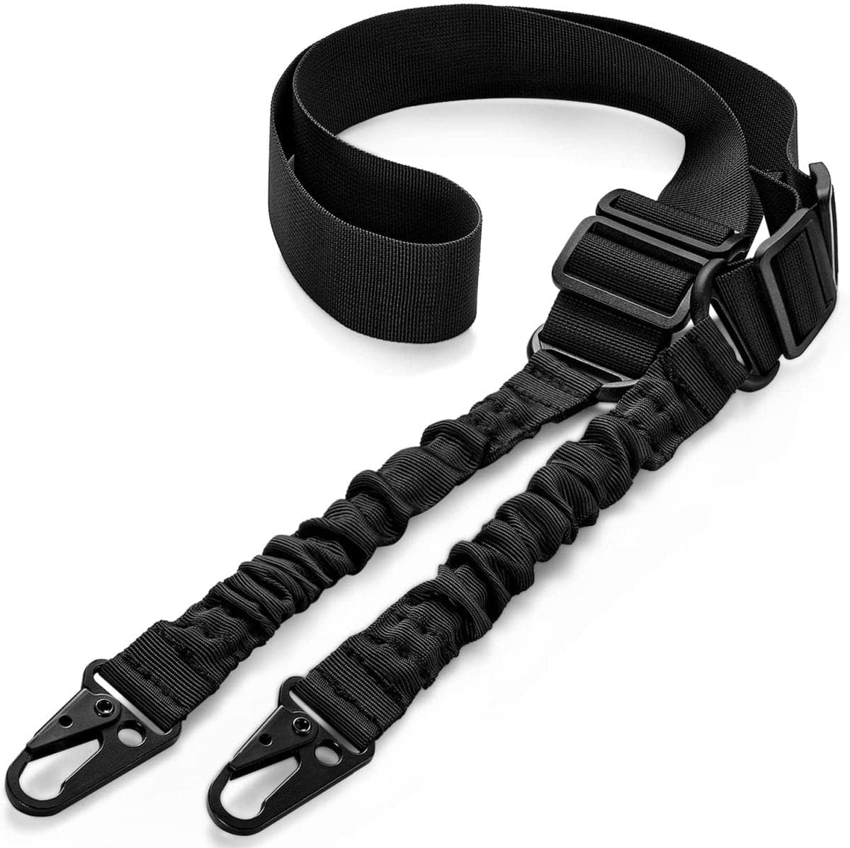 Amomax Zweipunktschlinge mit HK-Style-Clip – Schwarz